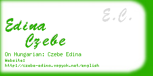 edina czebe business card